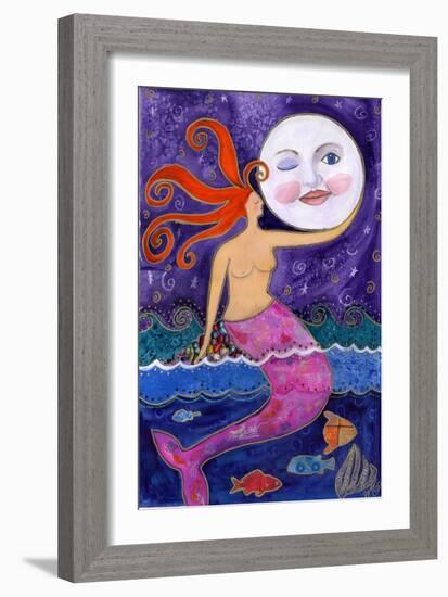 Big Diva Mermaid Moon Lover-Wyanne-Framed Giclee Print