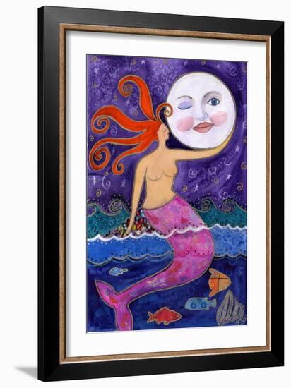Big Diva Mermaid Moon Lover-Wyanne-Framed Giclee Print