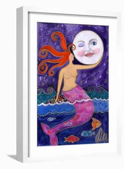 Big Diva Mermaid Moon Lover-Wyanne-Framed Giclee Print