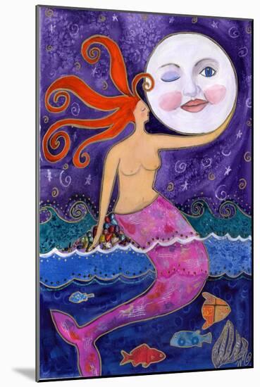 Big Diva Mermaid Moon Lover-Wyanne-Mounted Premium Giclee Print