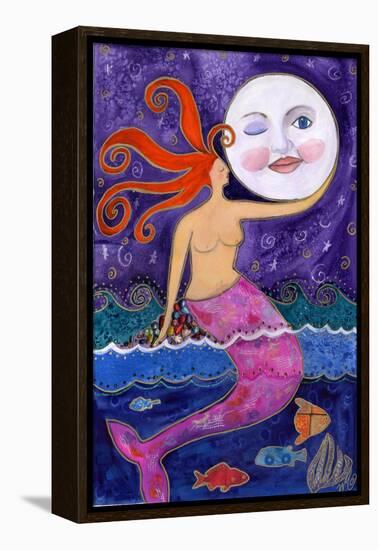 Big Diva Mermaid Moon Lover-Wyanne-Framed Premier Image Canvas