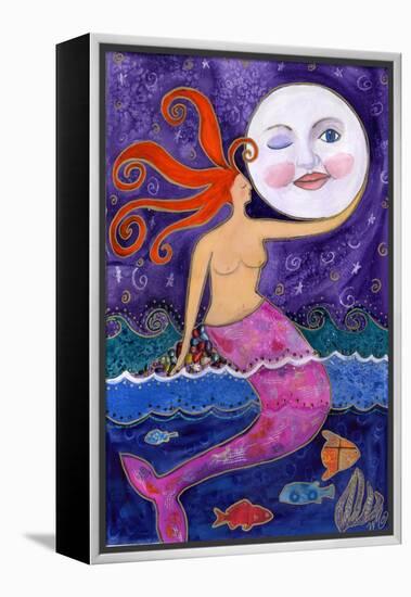 Big Diva Mermaid Moon Lover-Wyanne-Framed Premier Image Canvas