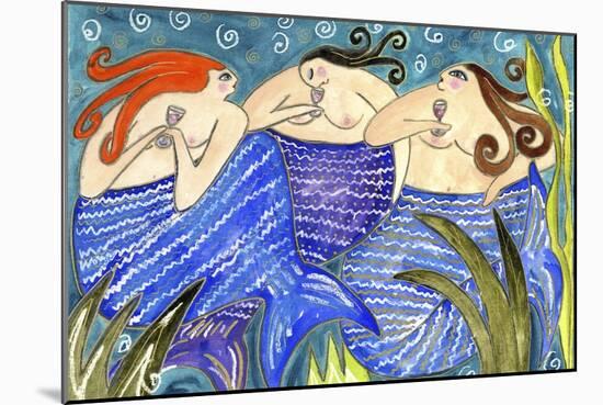 Big Diva Mermaid Wine Club-Wyanne-Mounted Giclee Print