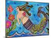 Big Diva Mermaid with Heart-Wyanne-Mounted Giclee Print