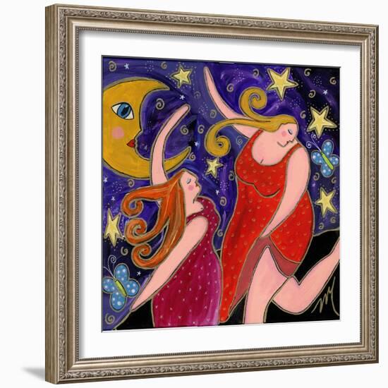 Big Diva Moon Goddesses Dancing-Wyanne-Framed Giclee Print