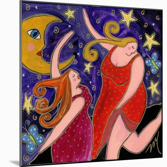 Big Diva Moon Goddesses Dancing-Wyanne-Mounted Giclee Print