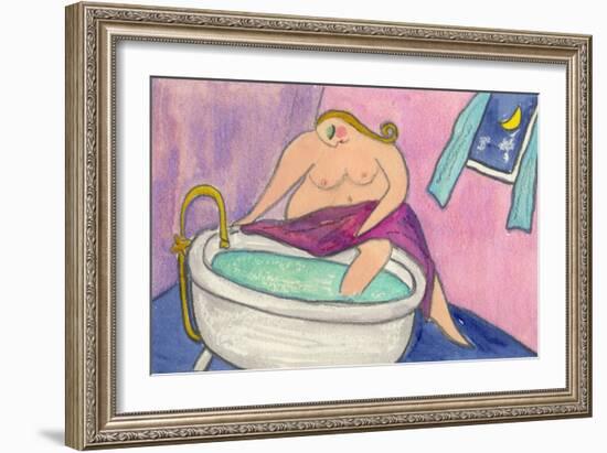 Big Diva Nude and Bath-Wyanne-Framed Giclee Print