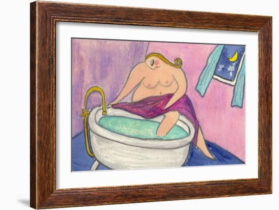 Big Diva Nude and Bath-Wyanne-Framed Giclee Print