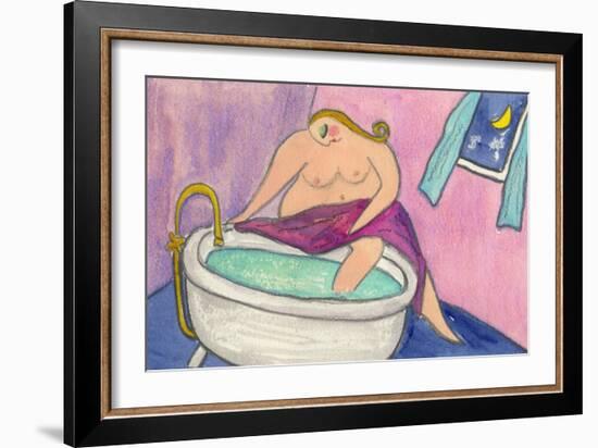 Big Diva Nude and Bath-Wyanne-Framed Giclee Print