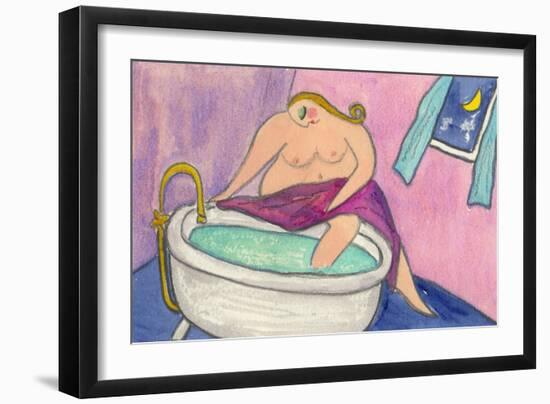 Big Diva Nude and Bath-Wyanne-Framed Giclee Print