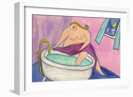 Big Diva Nude and Bath-Wyanne-Framed Giclee Print