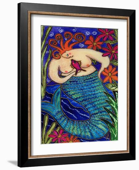 Big Diva Redhead Mermaid-Wyanne-Framed Giclee Print