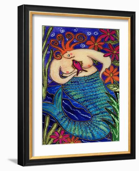 Big Diva Redhead Mermaid-Wyanne-Framed Giclee Print