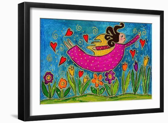 Big Diva Sprinkling Garden with Love-Wyanne-Framed Giclee Print