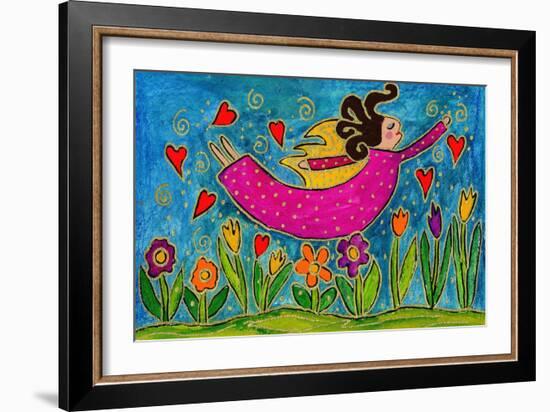 Big Diva Sprinkling Garden with Love-Wyanne-Framed Giclee Print