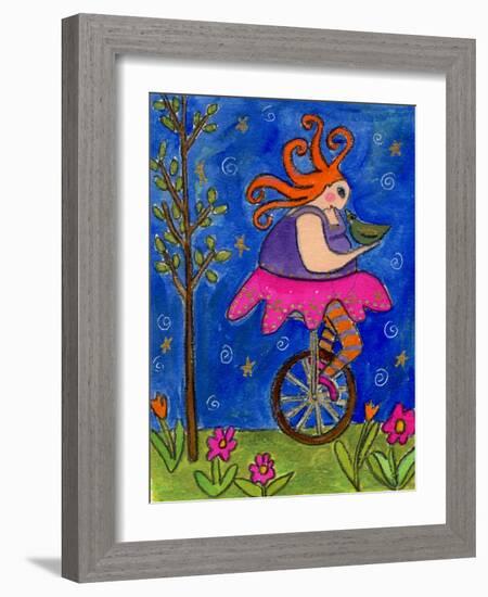 Big Diva Unicycle-Wyanne-Framed Giclee Print