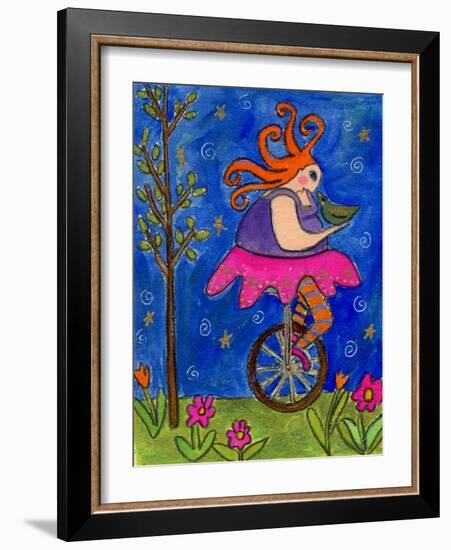 Big Diva Unicycle-Wyanne-Framed Giclee Print