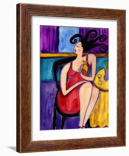 Big Diva with Designer Dog-Wyanne-Framed Giclee Print