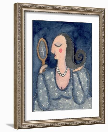 Big Diva with Mirror-Wyanne-Framed Giclee Print