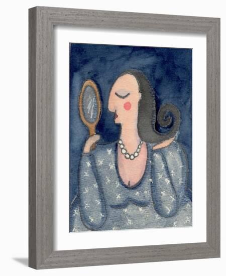 Big Diva with Mirror-Wyanne-Framed Giclee Print