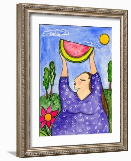 Big Diva with Watermelon-Wyanne-Framed Giclee Print