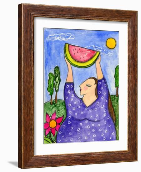 Big Diva with Watermelon-Wyanne-Framed Giclee Print