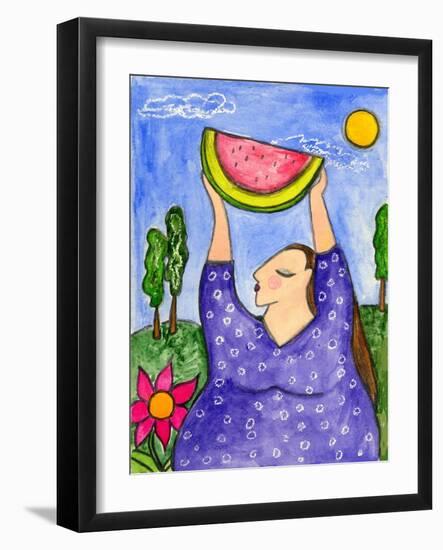 Big Diva with Watermelon-Wyanne-Framed Giclee Print