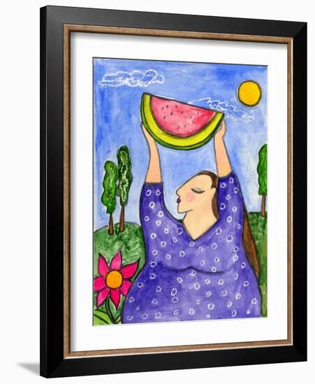 Big Diva with Watermelon-Wyanne-Framed Giclee Print