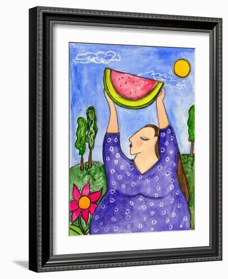 Big Diva with Watermelon-Wyanne-Framed Giclee Print