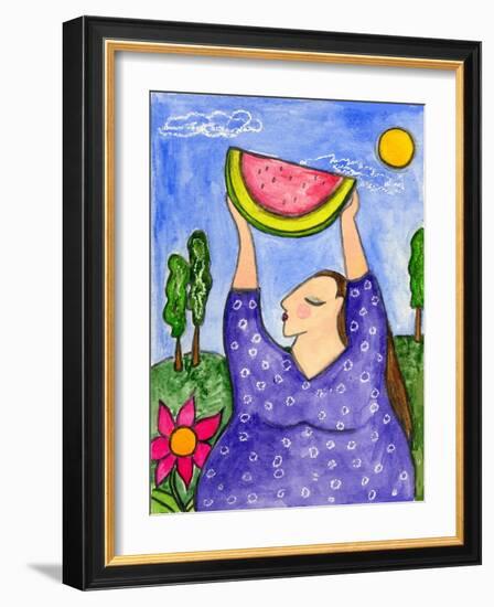 Big Diva with Watermelon-Wyanne-Framed Giclee Print