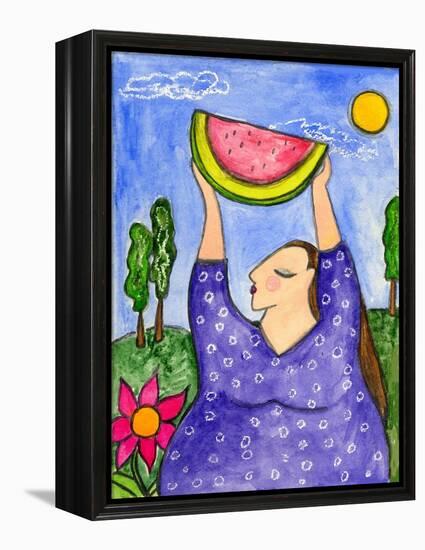 Big Diva with Watermelon-Wyanne-Framed Premier Image Canvas