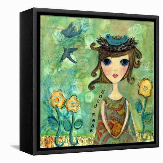 Big Eyed Girl a Good Mess-Wyanne-Framed Premier Image Canvas