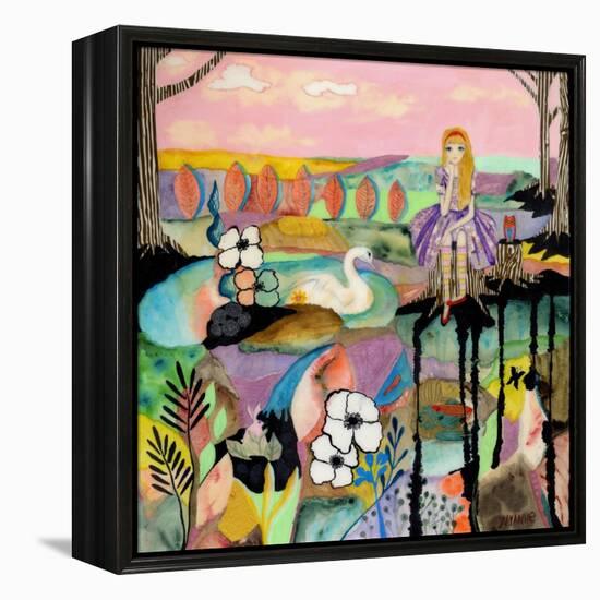 Big Eyed Girl a World Her Qwn-Wyanne-Framed Premier Image Canvas