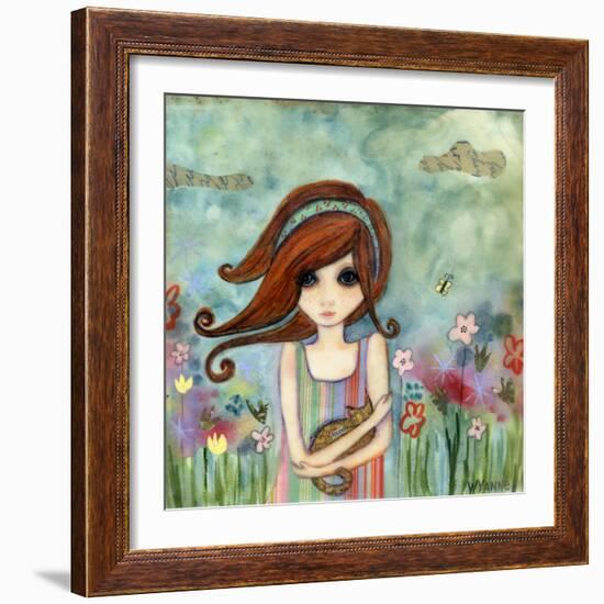 Big Eyed Girl Bad Kitty-Wyanne-Framed Giclee Print