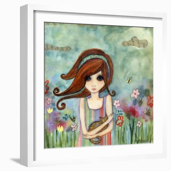 Big Eyed Girl Bad Kitty-Wyanne-Framed Giclee Print