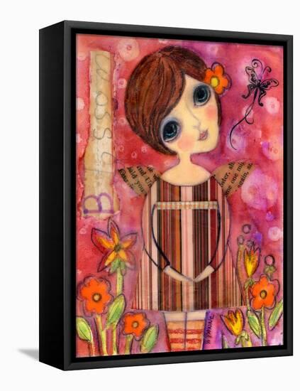 Big Eyed Girl Blossom Fairy-Wyanne-Framed Premier Image Canvas