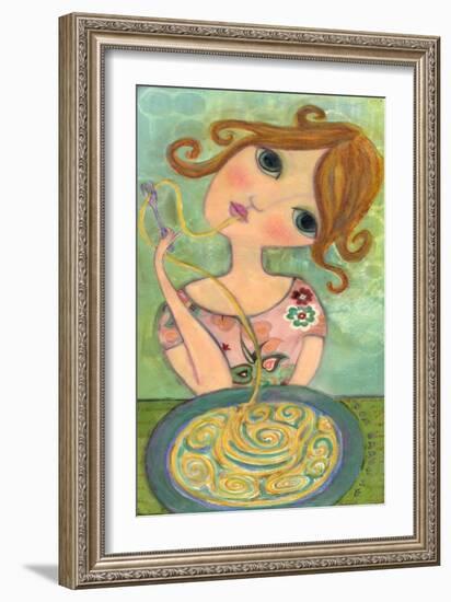 Big Eyed Girl Bon Appetit-Wyanne-Framed Giclee Print