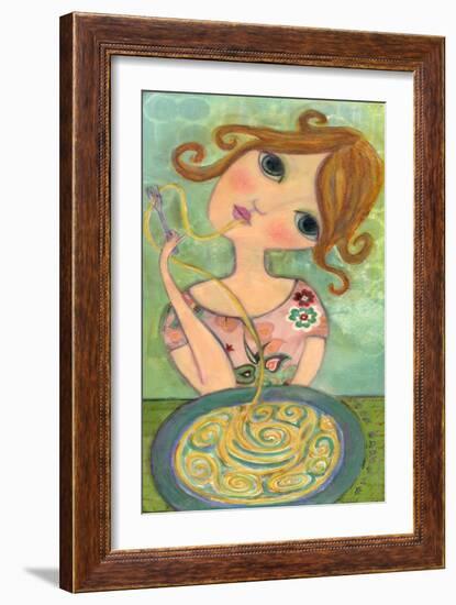 Big Eyed Girl Bon Appetit-Wyanne-Framed Giclee Print