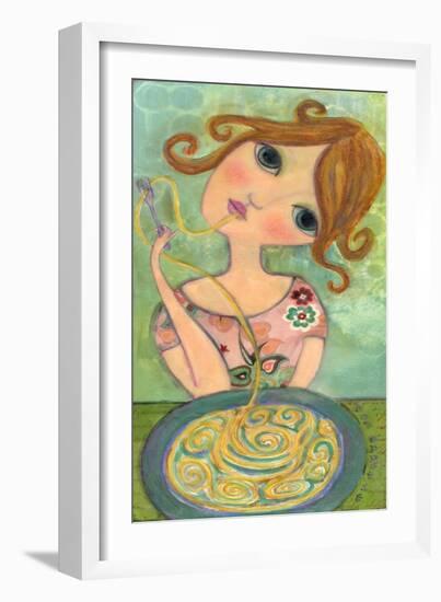 Big Eyed Girl Bon Appetit-Wyanne-Framed Giclee Print