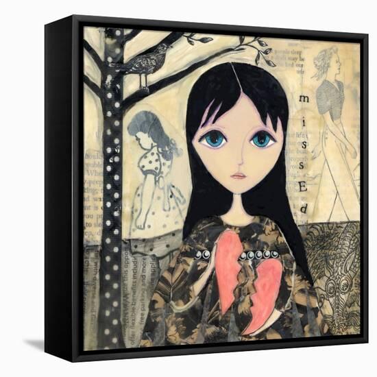 Big Eyed Girl Broken Heart-Wyanne-Framed Premier Image Canvas