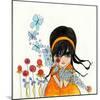 Big Eyed Girl Butterflies and Bees-Wyanne-Mounted Giclee Print