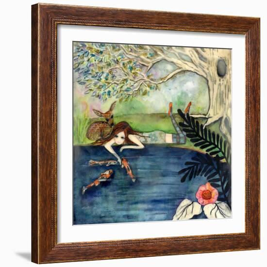 Big Eyed Girl Daydream Believer-Wyanne-Framed Giclee Print