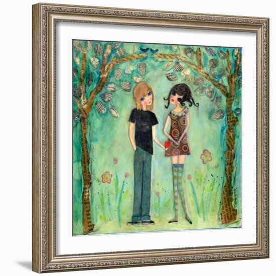 Big Eyed Girl First Love-Wyanne-Framed Giclee Print