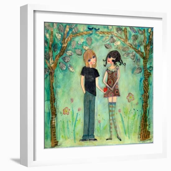 Big Eyed Girl First Love-Wyanne-Framed Giclee Print