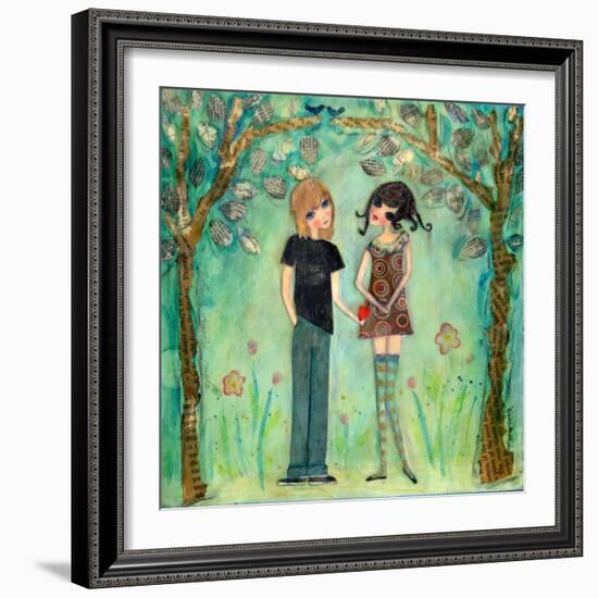 Big Eyed Girl First Love-Wyanne-Framed Giclee Print