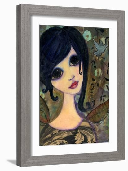 Big Eyed Girl Fly-Wyanne-Framed Giclee Print