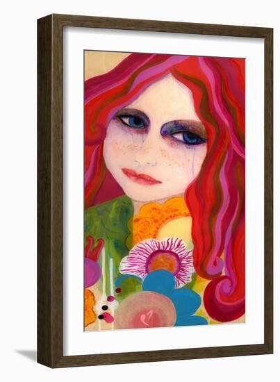 Big Eyed Girl Hesitant-Wyanne-Framed Giclee Print