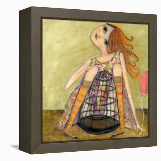 Big Eyed Girl If You Love Something-Wyanne-Framed Premier Image Canvas