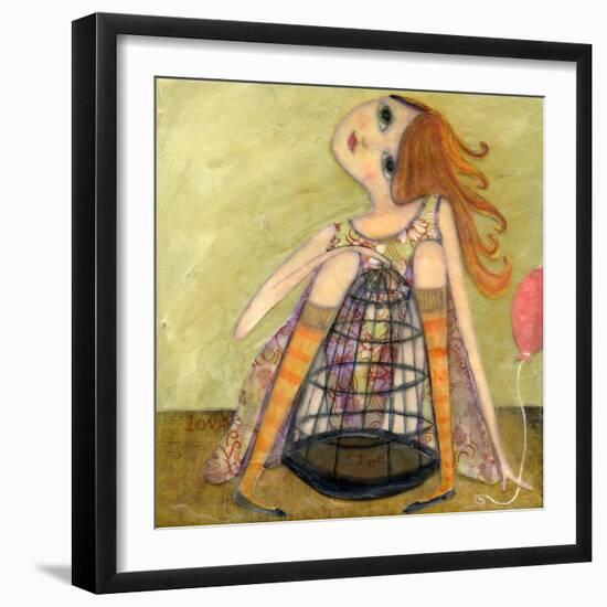 Big Eyed Girl If You Love Something-Wyanne-Framed Giclee Print