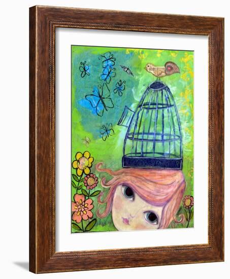 Big Eyed Girl it's All in My Head-Wyanne-Framed Giclee Print